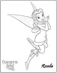 coloriage clochette et le secret des fees roselia